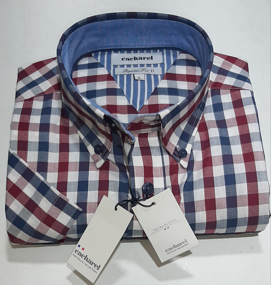 Camisa Cacharel Manga Corta Cuadros